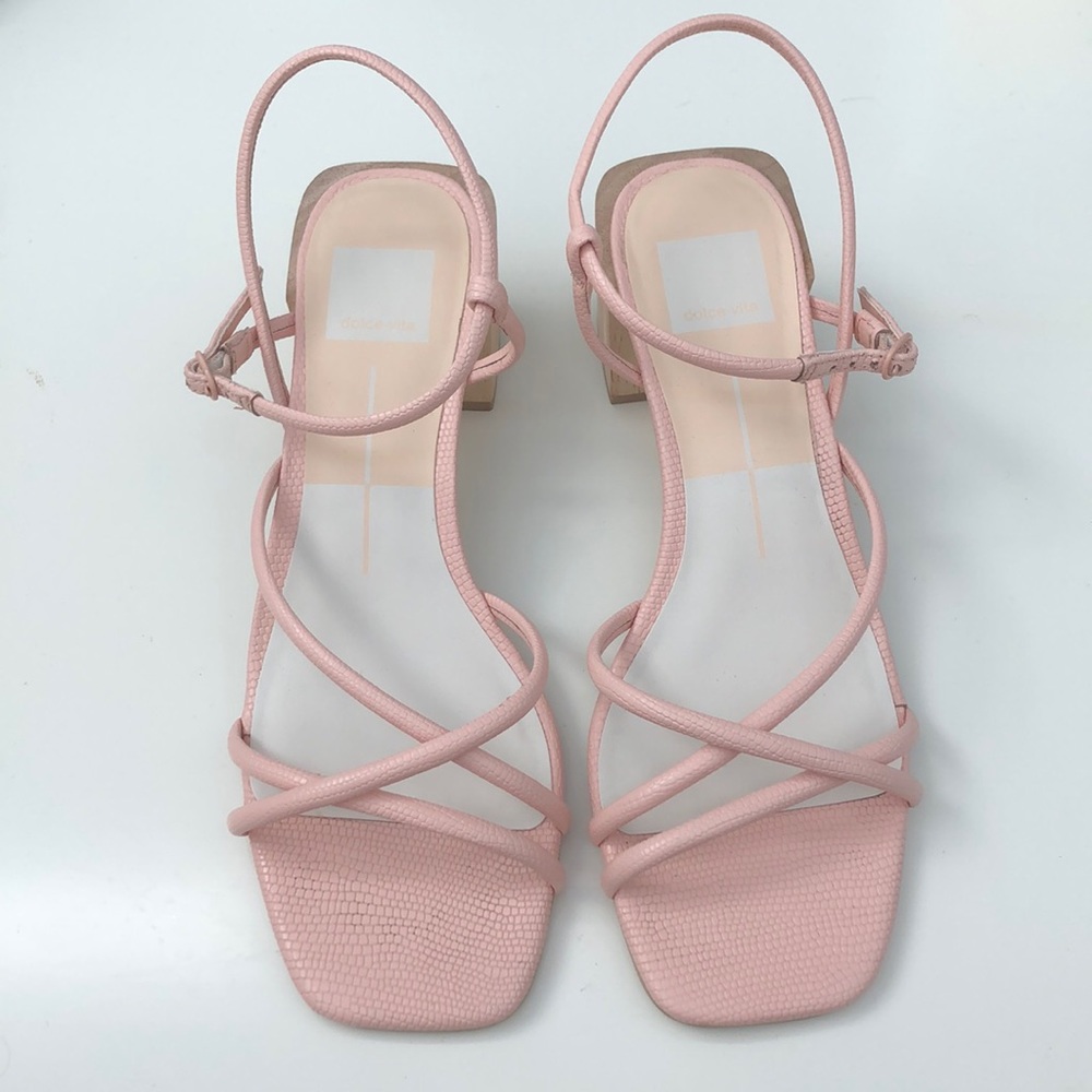 Dolce Vita pink lizard heel